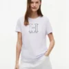 T-shirt com logótipo H floral