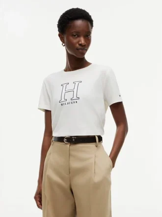T-shirt com logótipo H floral