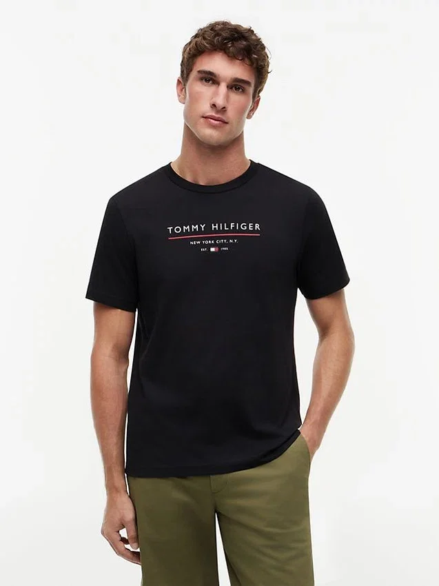 T-shirt com logótipo Hilfiger T-shirt com logótipo Hilfiger