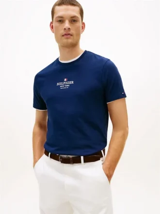 T-shirt com logótipo Hilfiger