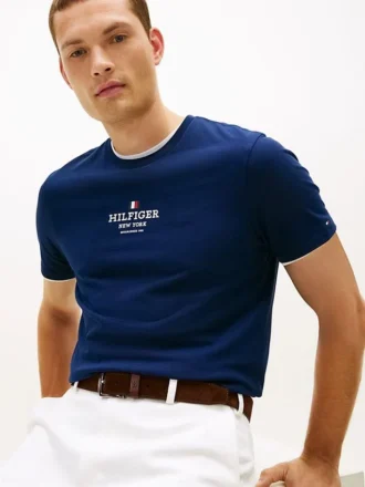 T-shirt com logótipo Hilfiger