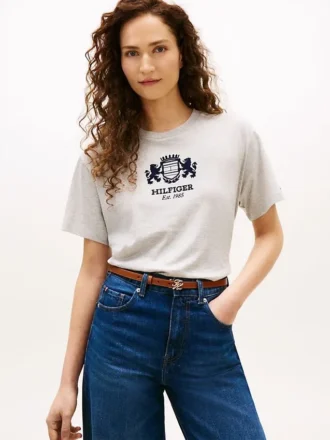 T-shirt com logótipo Hilfiger Crest