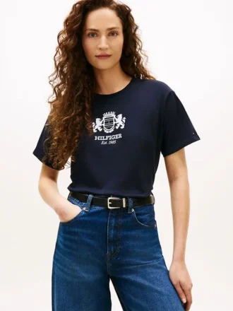 T-shirt com logótipo Hilfiger Crest