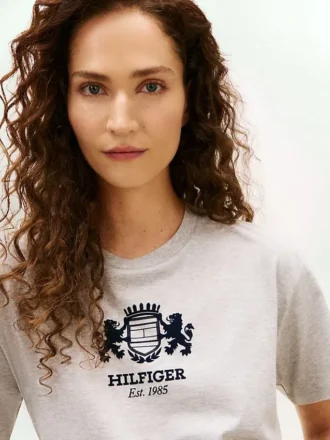 T-shirt com logótipo Hilfiger Crest