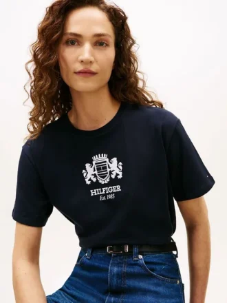 T-shirt com logótipo Hilfiger Crest