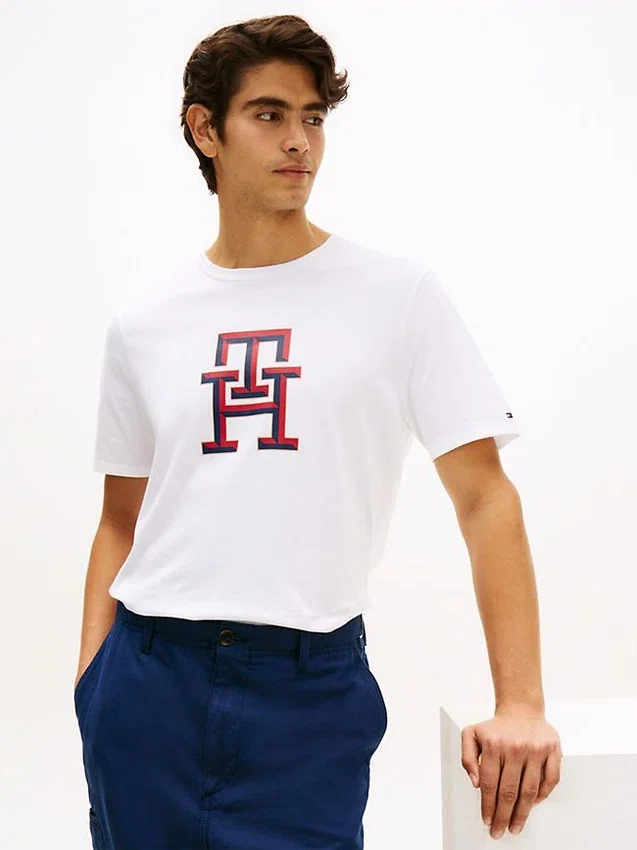 T-shirt com logótipo monograma T-shirt com logótipo monograma