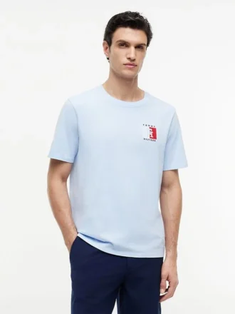 T-shirt com logótipo monograma em blocos de cor