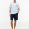 T-shirt com logótipo monograma em blocos de cor
