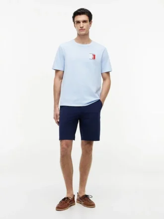 T-shirt com logótipo monograma em blocos de cor