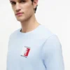 T-shirt com logótipo monograma em blocos de cor