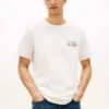 T-shirt com logótipo nas costas em algodão slub