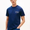 T-shirt com logótipo nas costas em algodão slub