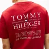 T-shirt com logótipo nas costas em algodão slub