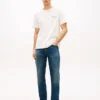 T-shirt com logótipo nas costas em algodão slub