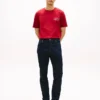 T-shirt com logótipo nas costas em algodão slub