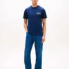 T-shirt com logótipo nas costas em algodão slub