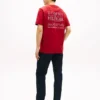 T-shirt com logótipo nas costas em algodão slub