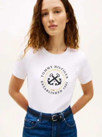 T-shirt com logótipo âncora TH