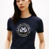 T-shirt com logótipo âncora TH T-shirt com logótipo âncora TH