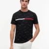 T-shirt com logótipo Signature Flag Stripe
