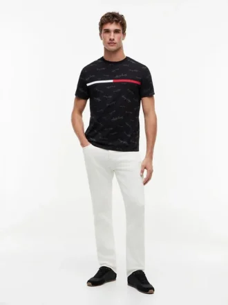 T-shirt com logótipo Signature Flag Stripe
