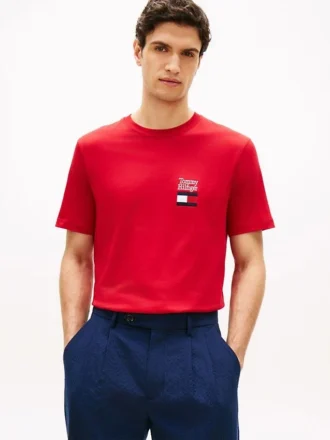 T-shirt com logótipo sobreposto