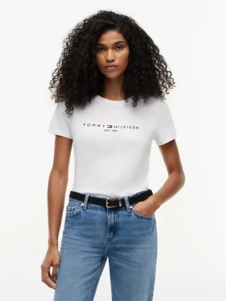 T-shirt com logótipo Tommy bordado