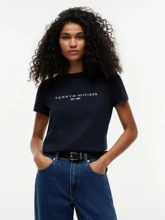 T-shirt com logótipo Tommy bordado
