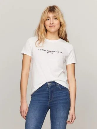 T-shirt com logótipo Tommy bordado