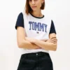 T-shirt com logótipo Tommy em estilo universitário