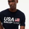 T-shirt com logótipo Tommy x US SailGP Team T-shirt com logótipo Tommy x US SailGP Team