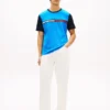 T-shirt com mangas contrastantes e logótipo da bandeira