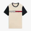 T-shirt com mangas contrastantes e logótipo da bandeira