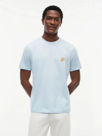 T-shirt com monograma bordado