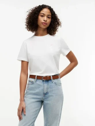 T-shirt com monograma bordado