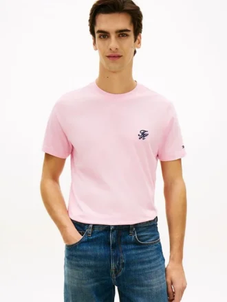 T-shirt com monograma bordado