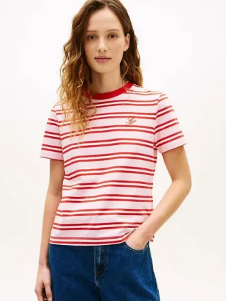 T-shirt com monograma bordado