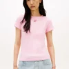 T-shirt com monograma em letra cursiva e corte justo