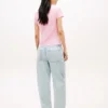 T-shirt com monograma em letra cursiva e corte justo