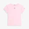 T-shirt com monograma em letra cursiva e corte justo
