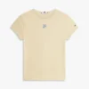 T-shirt com monograma em letra cursiva e corte justo