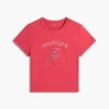 T-shirt com monograma em xadrez