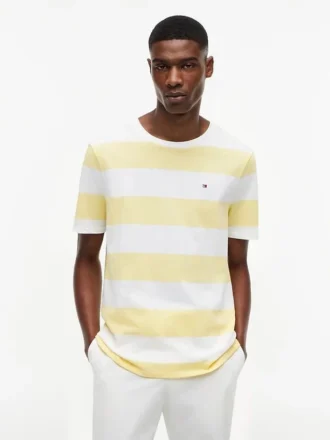 T-shirt com riscas de râguebi
