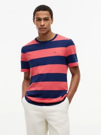 T-shirt com riscas de râguebi