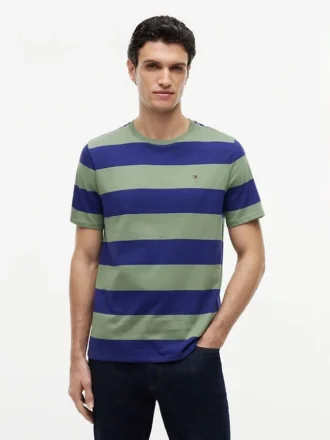 T-shirt com riscas de râguebi