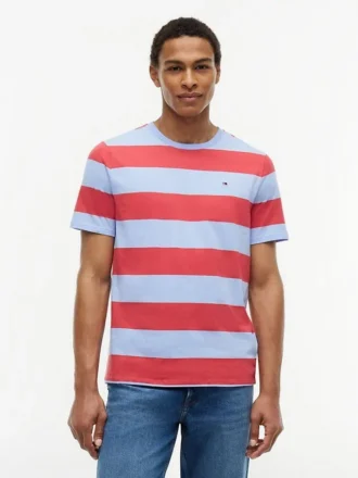 T-shirt com riscas de râguebi
