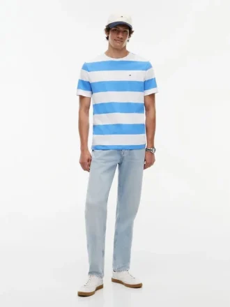 T-shirt com riscas de râguebi