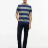T-shirt com riscas de râguebi
