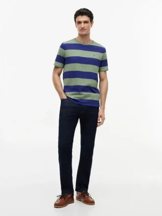 T-shirt com riscas de râguebi