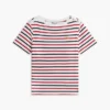 T-shirt com riscas e botões dourados